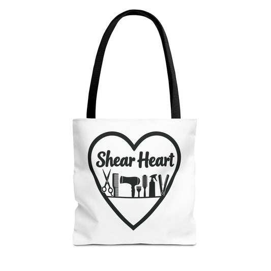 Shear Heart Tote Bag — Hair Stylist Tools Graphic Bag