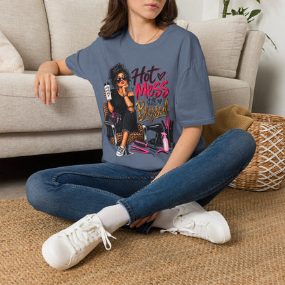 T-Shirt — Hot Mess, Still Blessed Graphic Tee