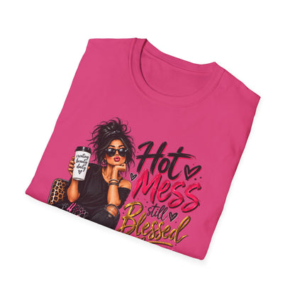 T-Shirt — Hot Mess, Still Blessed Graphic Tee