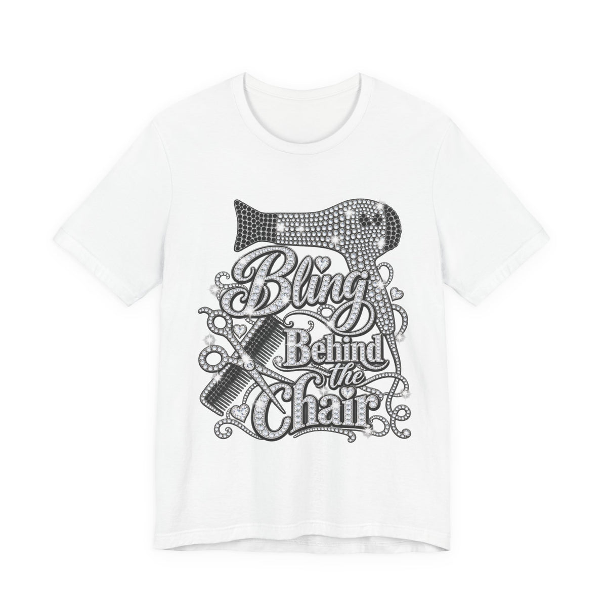 "Bling Behind the Chair" Hair Stylist Graphic Tee