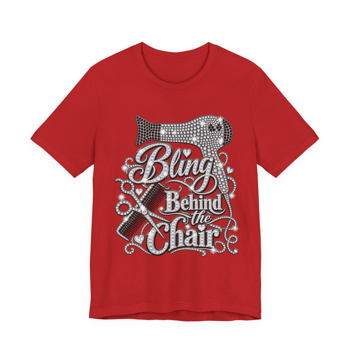 "Bling Behind the Chair" Hair Stylist Graphic Tee
