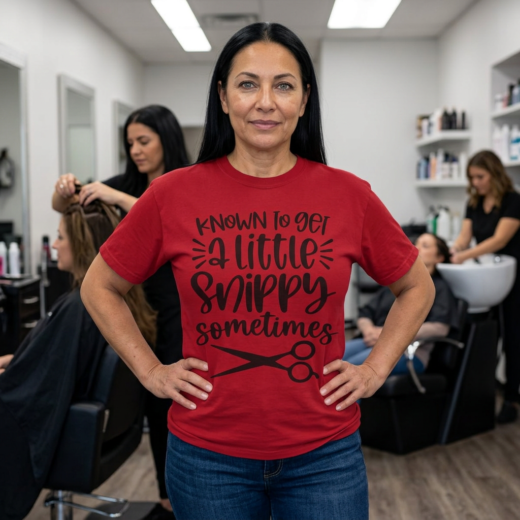 "Known to Get a Little Snippy Sometimes" Hairstylist T-shirt