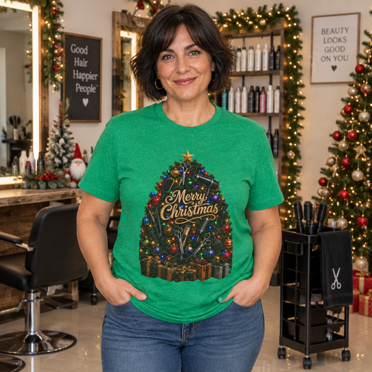 "Merry Christmas" Hairstylist Hair Tool T-Shirt