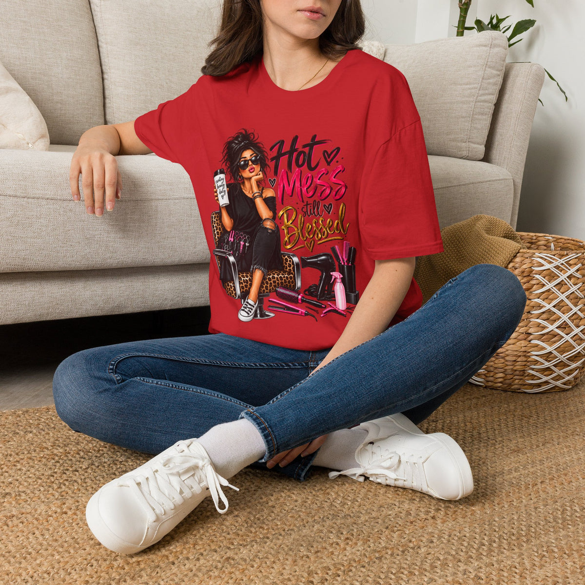 T-Shirt — Hot Mess, Still Blessed Graphic Tee