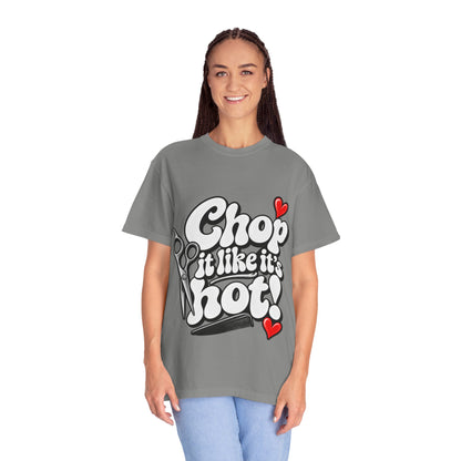 "Chop It Like It's Hot" Hairstylist Scissors & Comb Graphic T-Shirt