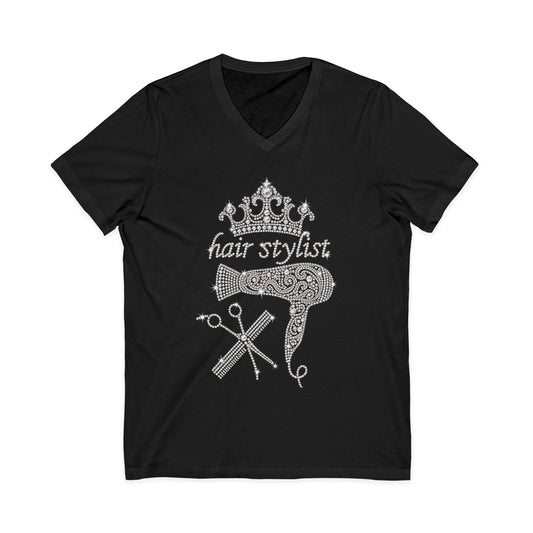 "Rhinestone Crown & Hair Tools Stylist T-Shirt