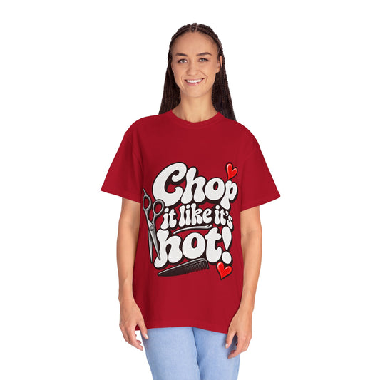 "Chop It Like It's Hot" Hairstylist Scissors & Comb Graphic T-Shirt