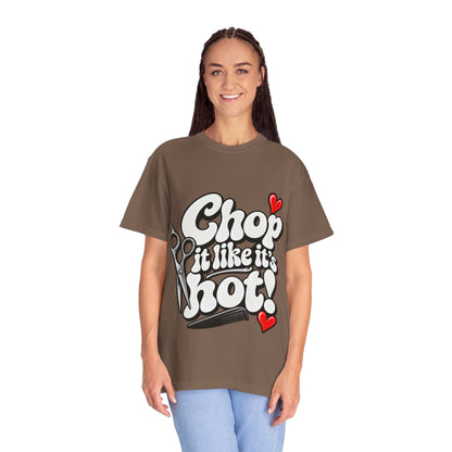 "Chop It Like It's Hot" Hairstylist Scissors & Comb Graphic T-Shirt