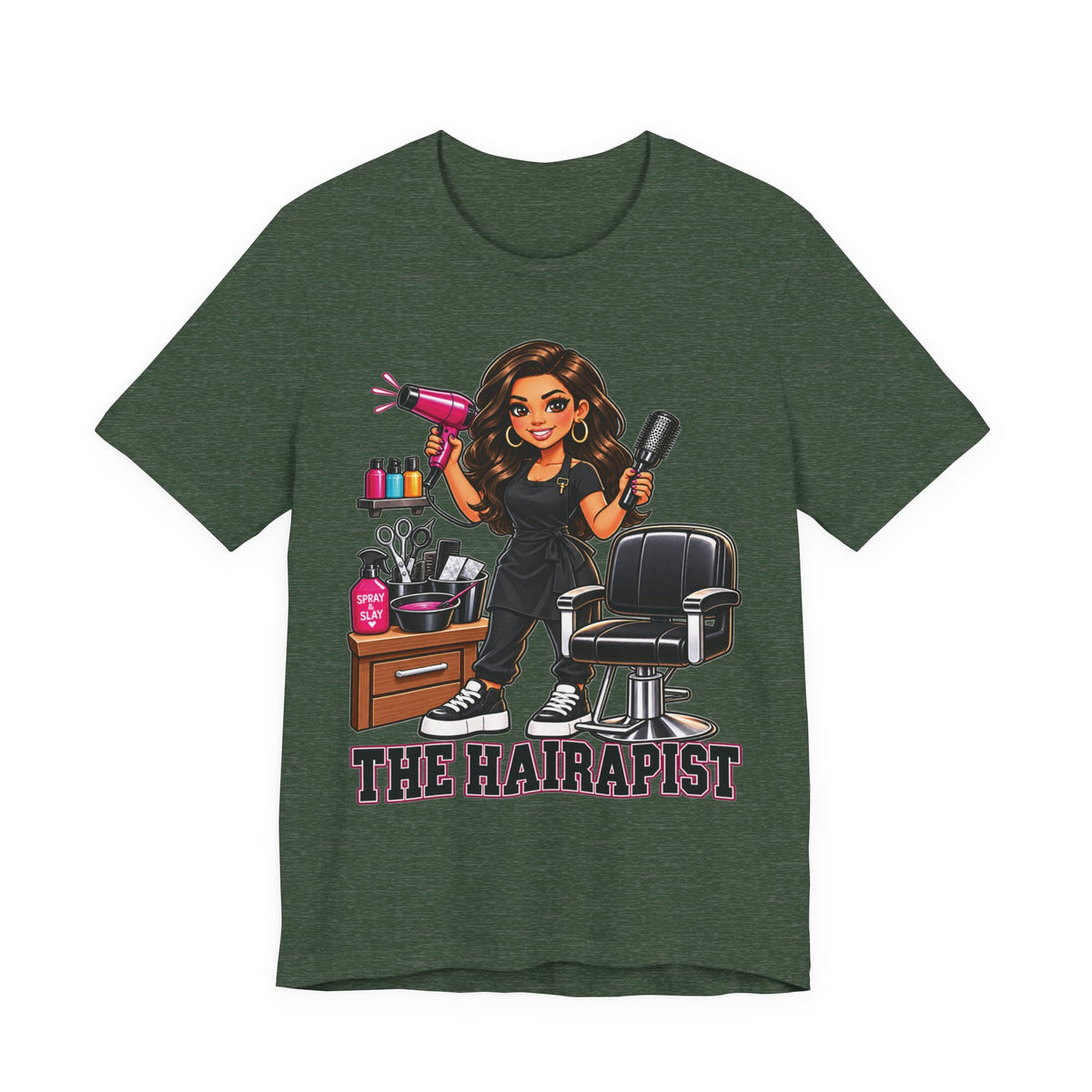 "The Hairapist"   Funny Hairstylist Salon T-Shirt