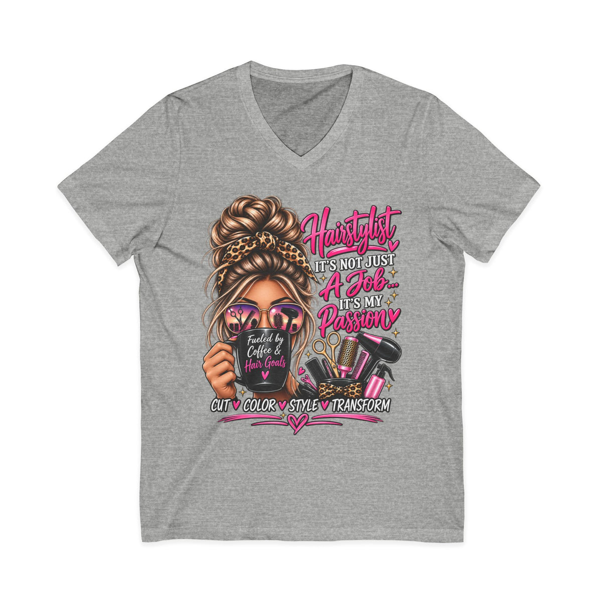 "Hairstylist Life" Glam V-Neck T-Shirt