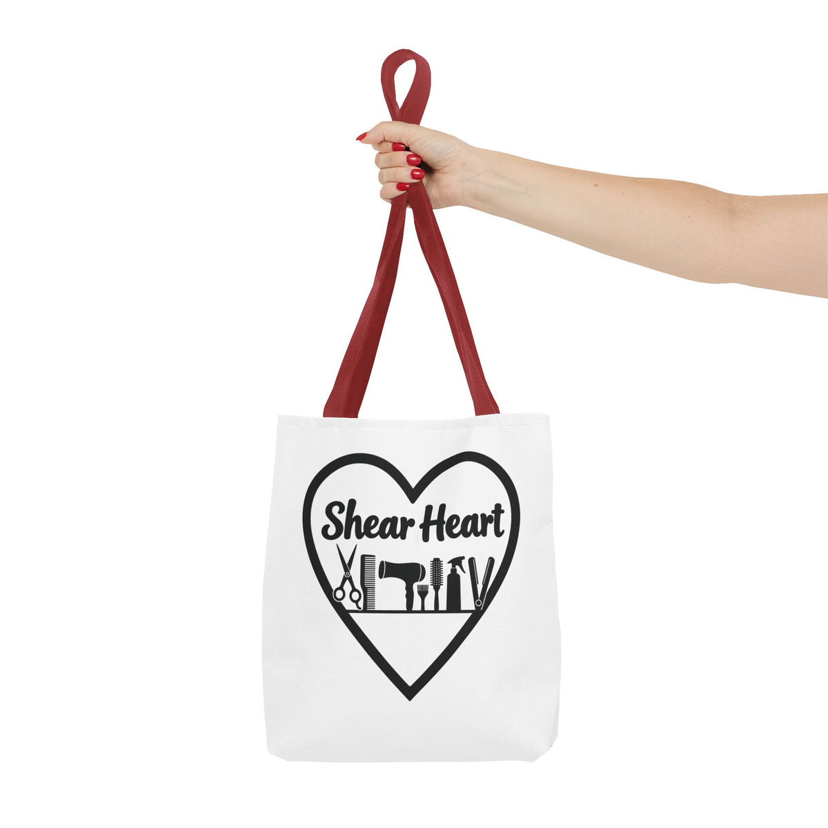 Shear Heart Tote Bag — Hair Stylist Tools Graphic Bag