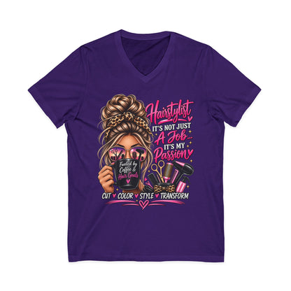 "Hairstylist Life" Glam V-Neck T-Shirt