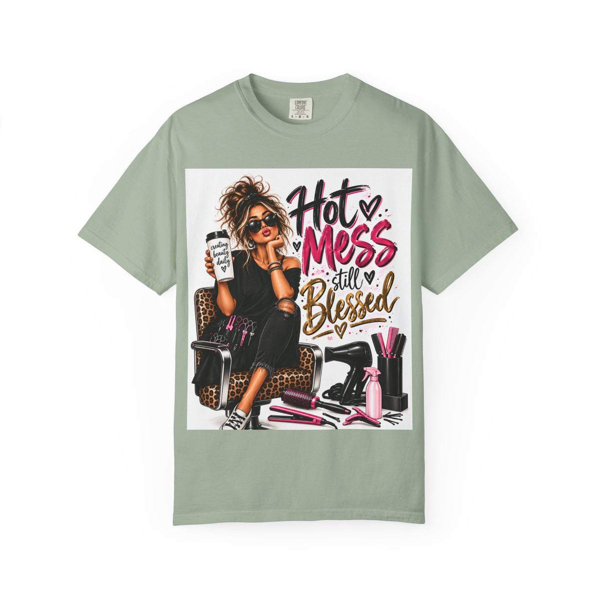 "Hot Mess Still Blessed" Hairstylist T-Shirt