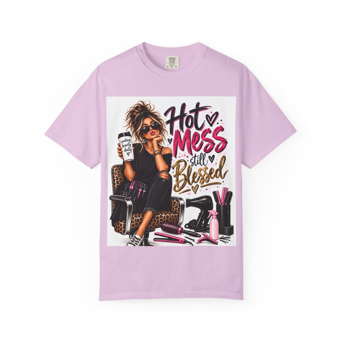 "Hot Mess Still Blessed" Hairstylist T-Shirt