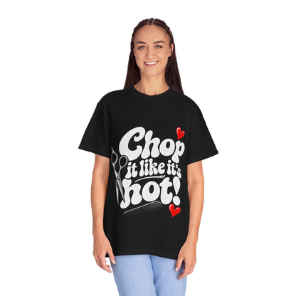 "Chop It Like It's Hot" Hairstylist Scissors & Comb Graphic T-Shirt