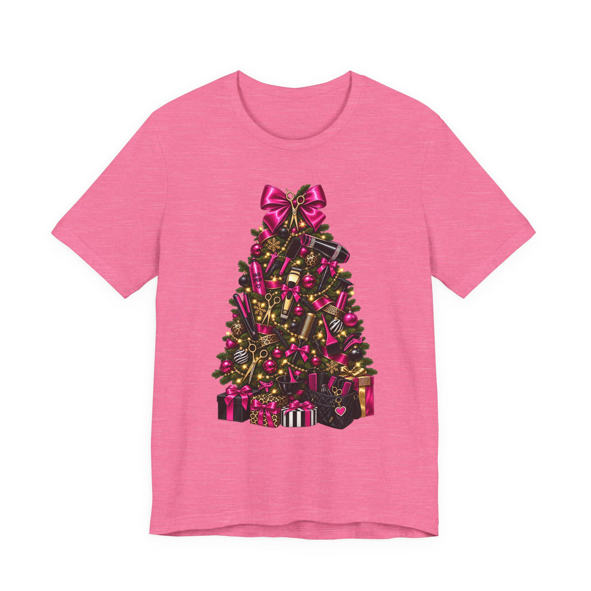 Hairstylist Christmas Tree Hair Tool T‑Shirt