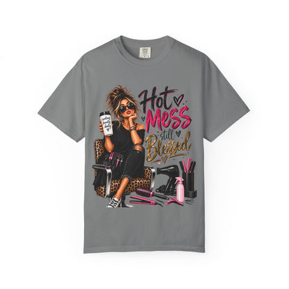 "Hot Mess Still Blessed" Hairstylist T-Shirt
