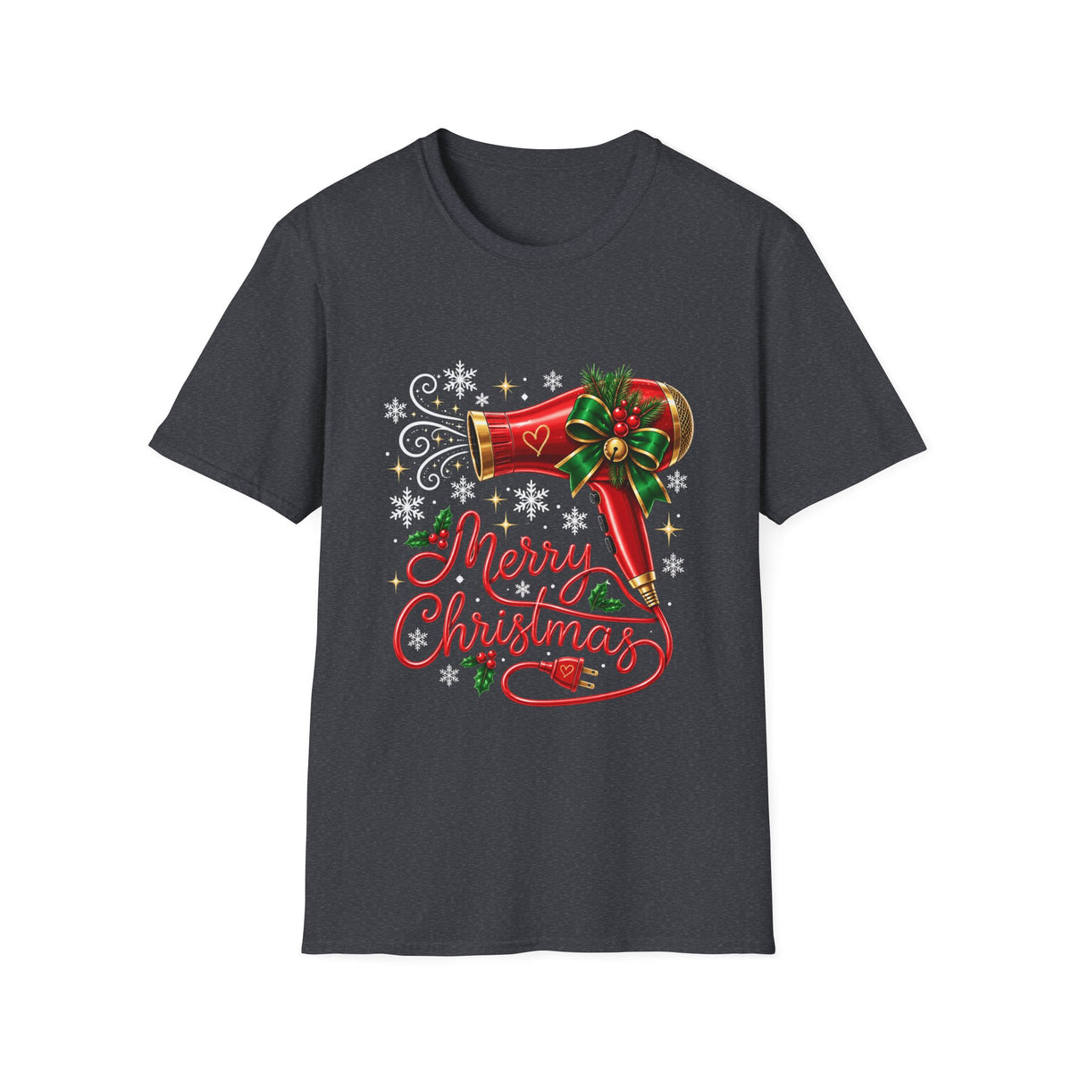 Christmas Hairstylist T-Shirt — "Merry Christmas" Festive Salon Design