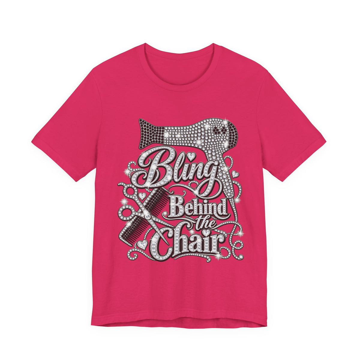 "Bling Behind the Chair" Hair Stylist Graphic Tee