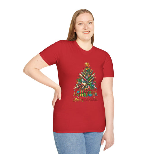 Hairstylist Christmas Tree T-Shirt — 'Merry Christmas'
