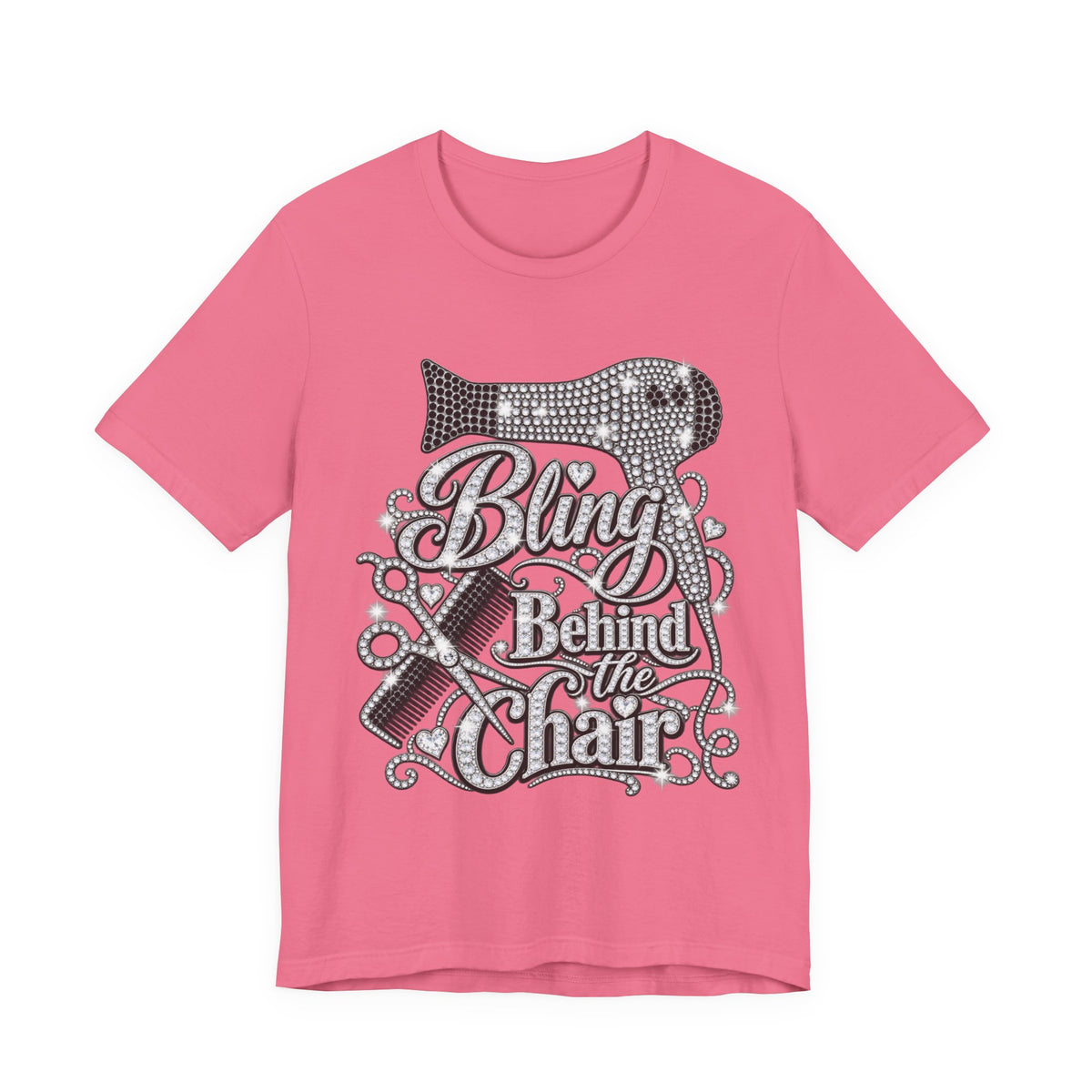 "Bling Behind the Chair" Hair Stylist Graphic Tee