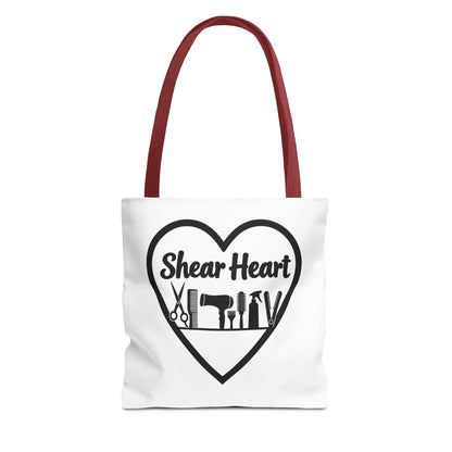 Shear Heart Tote Bag — Hair Stylist Tools Graphic Bag
