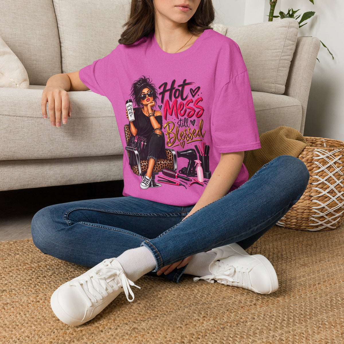 T-Shirt — Hot Mess, Still Blessed Graphic Tee